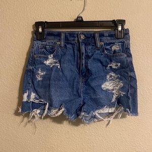 American Eagle comfort stretch waistband distressed shorts size 000